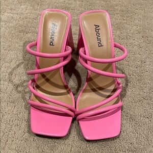 Abound Women's Pink Strappy Heels